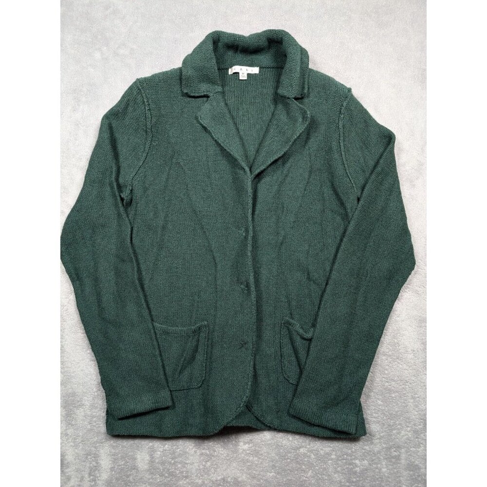 CAbi Cardigan Sweater Womens Size Medium Green Knitted Cabincore Casual Preppy